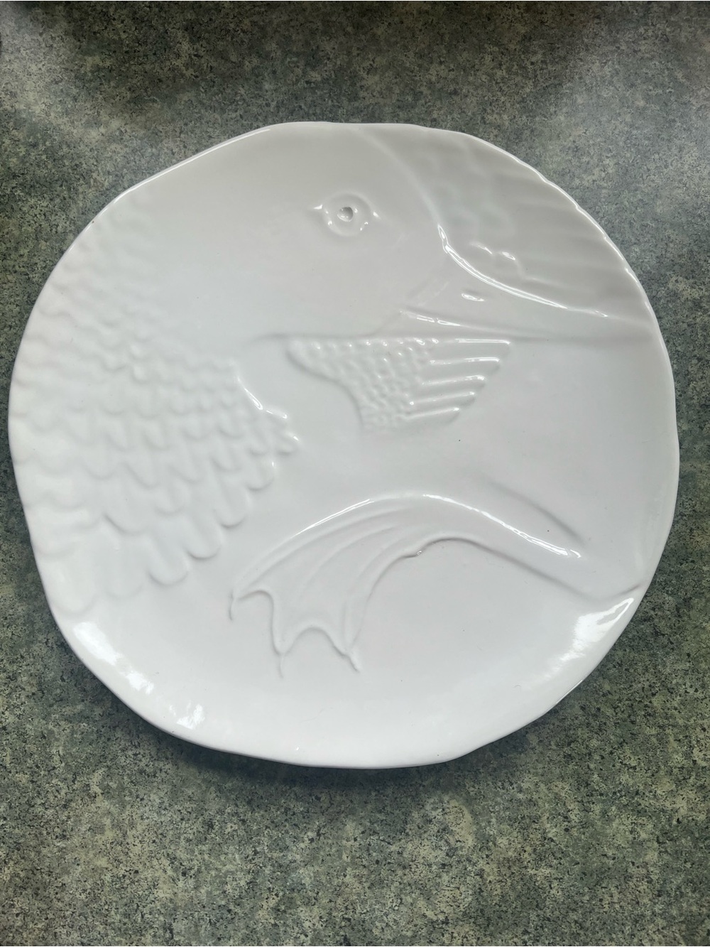Vtg Mancer Italy Domain Ceramic White Duck Plate
Embossed Swan Dish 0/272
Signed